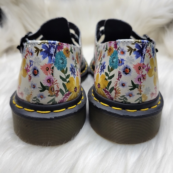 Doc Martens 8065 Wanderlust Floral Mary Jane Shoes in Bone/Mallow Pink Sz 7 RARE - Picture 8 of 13